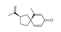 (+)-(2R,5S)-2-isopropenyl-6-methylspiro-[4.5]dec-6,9-dien-8-one结构式