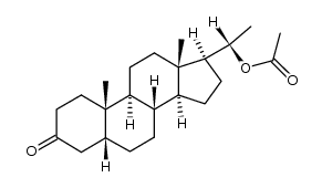 20αF-acetoxy-5β-pregnan-3-one结构式