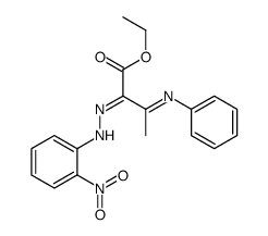 ethyl 2-[(2-nitrophenyl)hydrazinylidene]-3-phenyliminobutanoate Structure