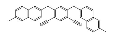 4,6-bis[(6-methylnaphthalen-2-yl)methyl]benzene-1,3-dicarbonitrile结构式