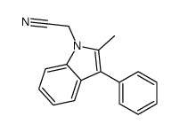 2-(2-methyl-3-phenylindol-1-yl)acetonitrile结构式