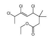 ethyl 4,6,7-trichloro-3,3-dimethyloct-5-enoate Structure