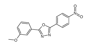 2-(3-methoxyphenyl)-5-(4-nitrophenyl)-1,3,4-oxadiazole结构式