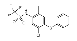 N-(5-Chloro-2-methyl-4-phenylsulfanyl-phenyl)-C,C,C-trifluoro-methanesulfonamide结构式