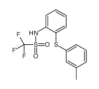 1,1,1-trifluoro-N-[2-(3-methylphenyl)sulfanylphenyl]methanesulfonamide Structure