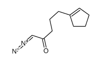 5-(cyclopenten-1-yl)-1-diazoniopent-1-en-2-olate结构式