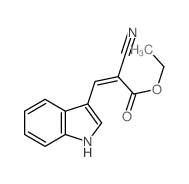 2-Propenoic acid,2-cyano-3-(1H-indol-3-yl)-, ethyl ester structure