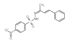 4-(Hydroxy(oxido)amino)-N-(1-methyl-3-phenyl-2-propenylidene)benzenesulfonohydrazide结构式