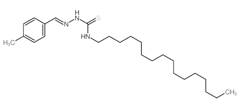 Hydrazinecarbothioamide, N-hexadecyl-2-[(4-methylphenyl)methylene]- Structure