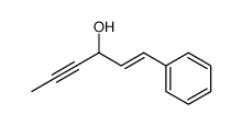 (E)-1-phenyl-1-hexen-4-yn-3-ol结构式