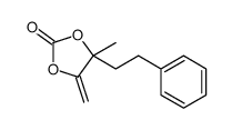 4-methyl-5-methylidene-4-(2-phenylethyl)-1,3-dioxolan-2-one结构式