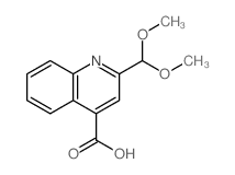 2-(dimethoxymethyl)quinoline-4-carboxylic acid结构式