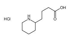 4-piperidin-2-ylbutanoic acid,hydrochloride Structure