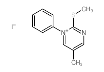 Pyrimidinium,5-methyl-2-(methylthio)-1-phenyl-, iodide (1:1)结构式