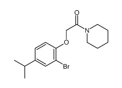 2-(2-bromo-4-propan-2-ylphenoxy)-1-piperidin-1-ylethanone Structure