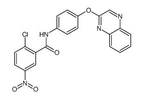 2-chloro-5-nitro-N-(4-quinoxalin-2-yloxyphenyl)benzamide结构式