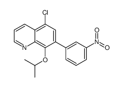 5-chloro-7-(3-nitrophenyl)-8-propan-2-yloxyquinoline结构式