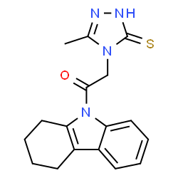 2-(3-methyl-5-sulfanyl-4H-1,2,4-triazol-4-yl)-1-(1,2,3,4-tetrahydro-9H-carbazol-9-yl)ethanone结构式