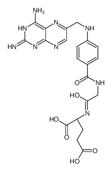 N-(N-(4-(((2,4-Diamino-6-pteridinyl)methyl)amino)benzoyl)glycyl)-L-glu tamic acid picture