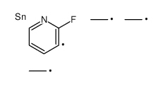 triethyl-(2-fluoropyridin-3-yl)stannane结构式