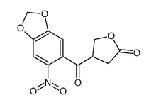 4-(6-nitro-1,3-benzodioxole-5-carbonyl)oxolan-2-one结构式