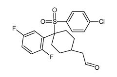 2-((1s,4s)-4-(4-chlorophenylsulfonyl)-4-(2,5-difluorophenyl)cyclohexyl)acetaldehyde结构式