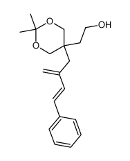 2-[2,2-Dimethyl-5-((E)-2-methylene-4-phenyl-but-3-enyl)-[1,3]dioxan-5-yl]-ethanol结构式