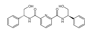 N,N'-bis[(1R)-2-hydroxy-1-phenylethyl]pyridine-2,6-dicarboxamide Structure
