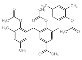 [2-[[5-acetyl-2-acetyloxy-3-[(2-acetyloxy-3,5-dimethyl-phenyl)methyl]phenyl]methyl]-4,6-dimethyl-phenyl] acetate Structure