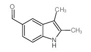 2,3-二甲基-1H-吲哚-5-甲醛结构式