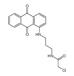 2-Chloro-N-[3-(9,10-dioxo-9,10-dihydro-anthracen-1-ylamino)-propyl]-acetamide结构式