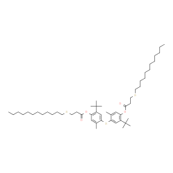 thiobis[2-(1,1-dimethylethyl)-5-methyl-4,1-phenylene] bis[3-(dodecylthio)propionate]结构式