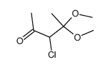 3-chloro-4,4-dimethoxy-pentan-2-one Structure