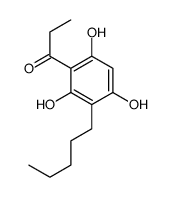 1-(2,4,6-trihydroxy-3-pentylphenyl)propan-1-one结构式