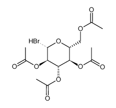 2-O,3-O,4-O,6-O-Tetraacetyl-α-L-glucopyranosyl bromide Structure