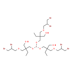 Boric acid tris[2-ethyl-2-[(2,3-dibromopropoxy)methyl]-3-hydroxypropyl] ester structure