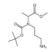 methyl N-(3-aminopropyl)-N-(tert-butoxycarbonyl)-D-alaninate结构式