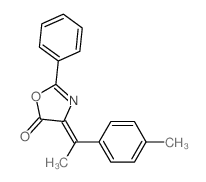 5(4H)-Oxazolone,4-[1-(4-methylphenyl)ethylidene]-2-phenyl-, (4Z)-结构式