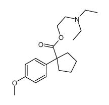 1-(p-Methoxyphenyl)-1-cyclopentanecarboxylic acid 2-(diethylamino)ethyl ester结构式