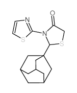 4-Thiazolidinone,3-(2-thiazolyl)-2-tricyclo[3.3.1.13,7]dec-1-yl- Structure
