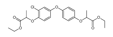 ethyl 2-[4-[3-chloro-4-(1-ethoxy-1-oxopropan-2-yl)oxyphenoxy]phenoxy]propanoate结构式