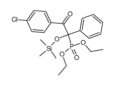 diethyl α-trimethylsilyloxy-α-(4-chlorobenzoyl)benzylphosphonate结构式