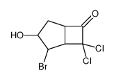 4-bromo-6,6-dichloro-3-hydroxybicyclo[3.2.0]heptan-7-one结构式