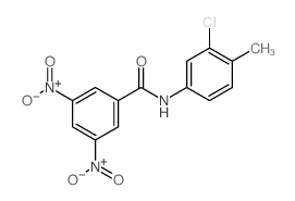 Benzamide, N- (3-chloro-4-methylphenyl)-3,5-dinitro- Structure