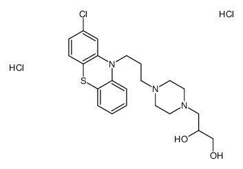 3-[4-[3-(2-chlorophenothiazin-10-yl)propyl]piperazin-1-yl]propane-1,2-diol,dihydrochloride Structure