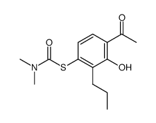 dimethyl-thiocarbamic acid S-(4-acetyl-3-hydroxy-2-propyl-phenyl)ester结构式