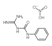 1-(diaminomethylidene)-3-phenyl-urea; dihydroxy-oxo-azanium structure