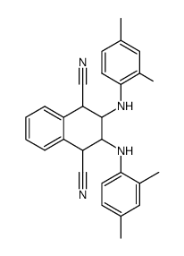 2,3-Bis(2,4-dimethylphenylamino)-1,2,3,4-tetrahydronaphthalin-1,4-dicarbonitril Structure