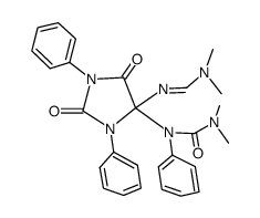 5-[(Dimethylamino)methylenamino]-5-(N',N'-dimethyl-N-phenylureido)-1,3-diphenyl-2,4-imidazolidindion Structure