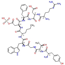 (Thr28,Nle31)-Cholecystokinin-33 (25-33) (sulfated)结构式